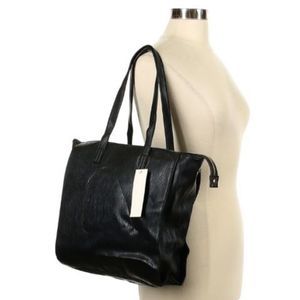 French Connection Faux Leather Tote Bag